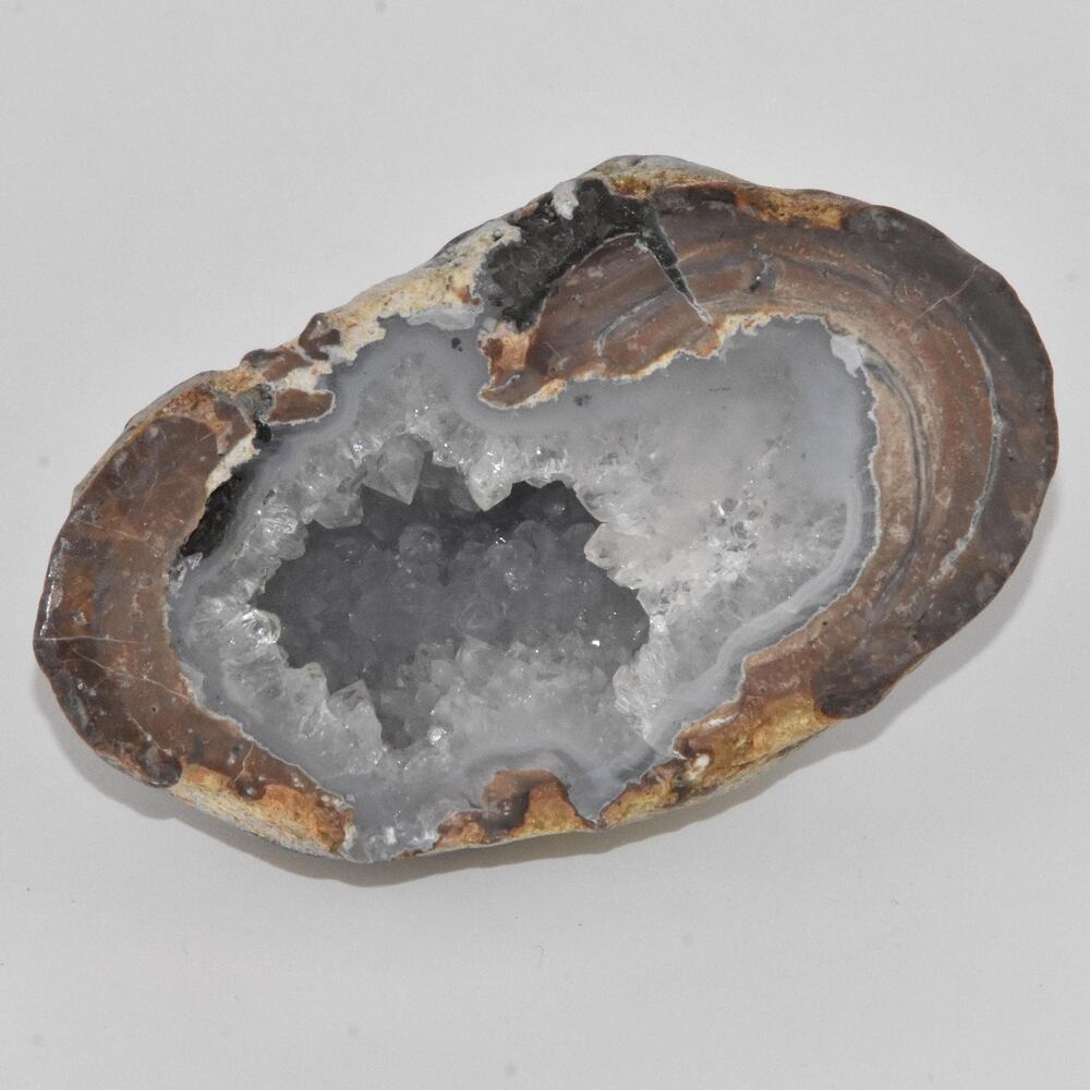 Dugway Geode with Quartz Crystals | Polished Agate Druze Mineral Sample